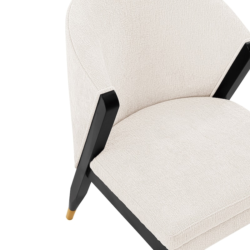 Manhattan Comfort Ola Chenille Wood Dining Chair