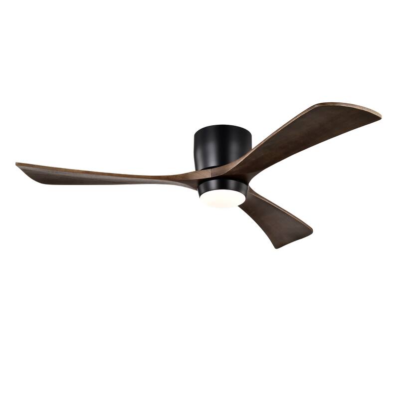 52"Ceiling Fan With Lights Remote Control,Quiet Dc Motor 3 Blade Ceiling Fans 6 Speed Levels,Reversible Ceiling Fan - Matte Black