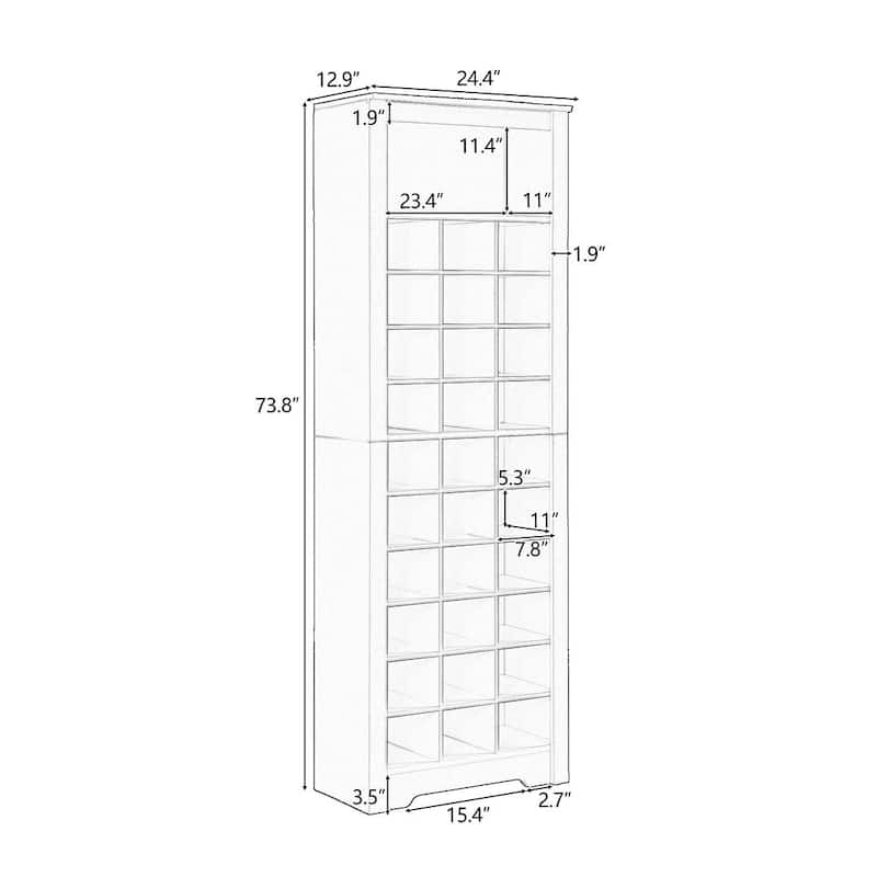 30 Pair Shoe Storage with Multiple Storage Capacity
