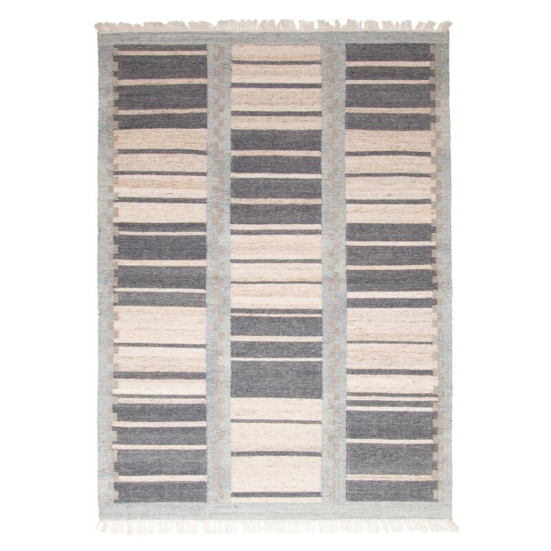 ECARPETGALLERY Flat-Weave Ankara FW Beige Wool Kilim - 5'4 x 7'8