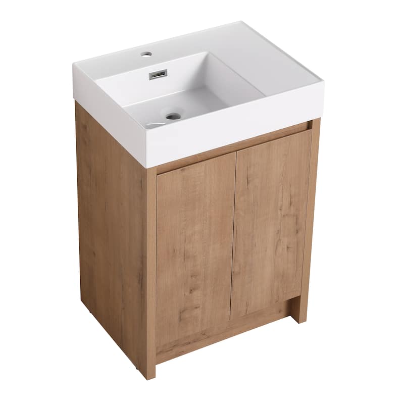 Beingnext 24"/30"/48"/60" Bathroom Vanity with Sink, Freestanding Bathroom Vanity with Soft Close Door
