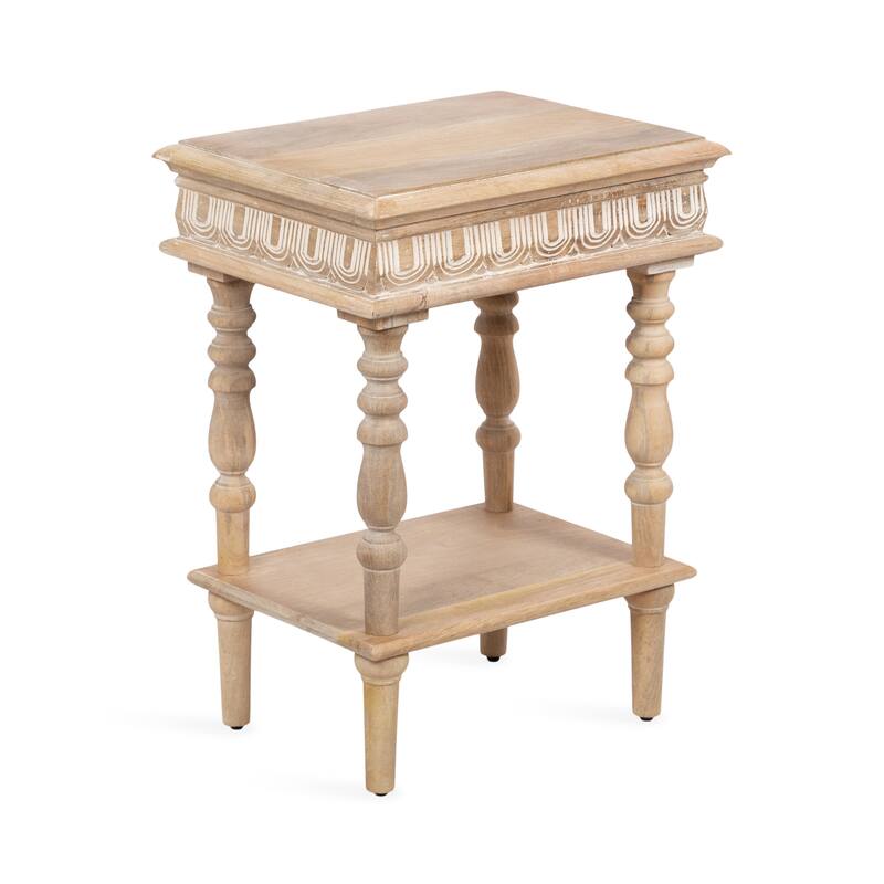 Kate and Laurel Patresa Wood Side Table - 18x14x24 - 18x14x24 - Natural