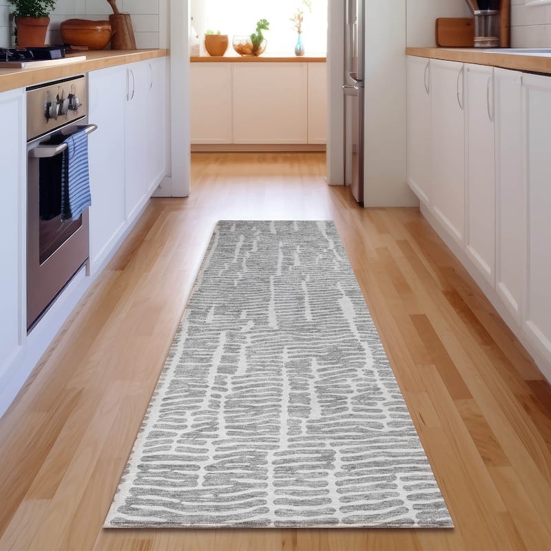 Premium Washable Super Soft Modern Glam Mayfield Rug - Gray - 2' 3" x 7' 6" - Runner