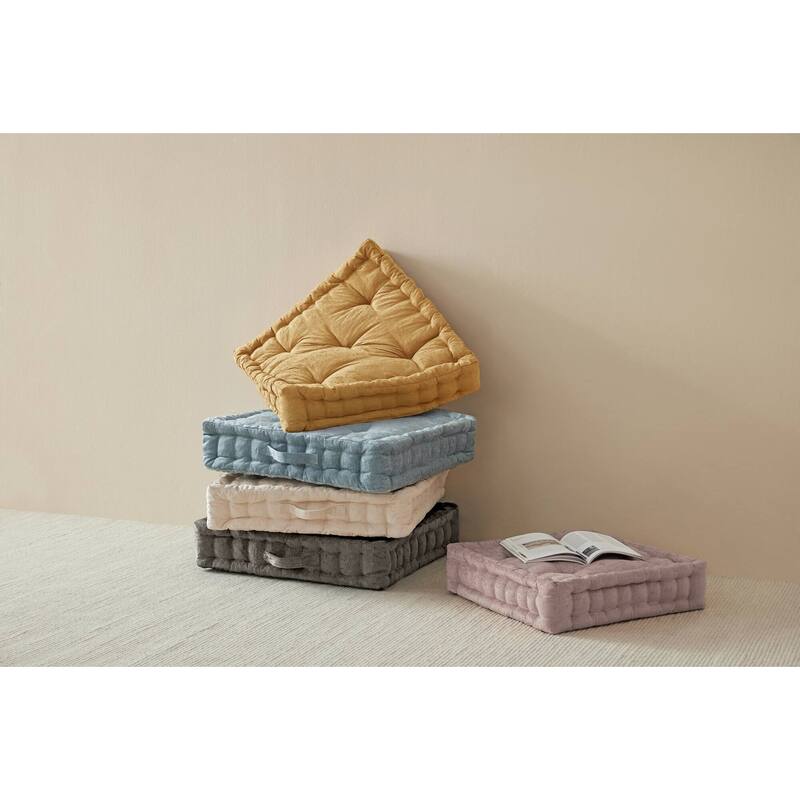 Intelligent Design Azza Poly Chenille Square Floor Pillow Cushion