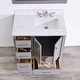 preview thumbnail 4 of 20, BATHLET 36 inch Grey Bathroom Vanity Set with Marble Top, Right Sink Cultured Marble Top