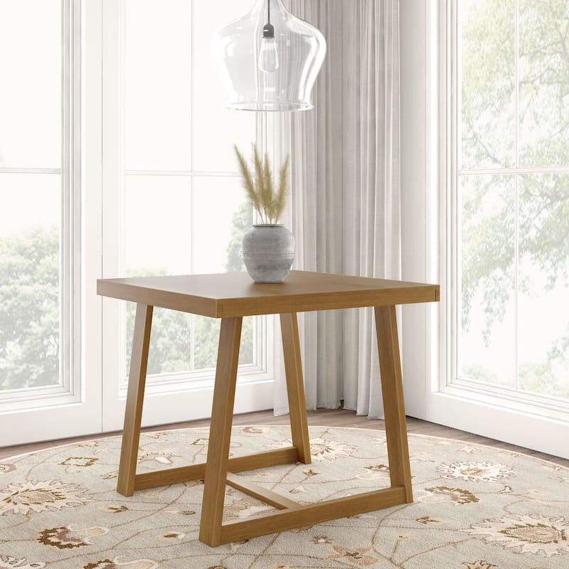 Plank and Beam Classic Solid Wood Counter Height Dining Table - 42" - Pecan Wirebrush