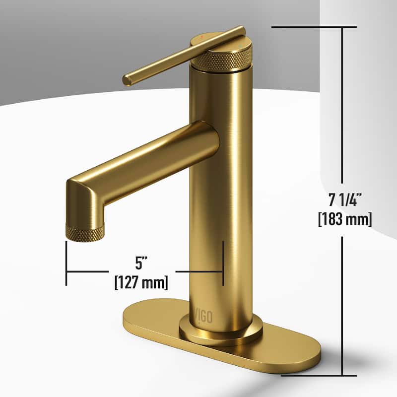 VIGO Sterling 7" H Single Handle Single Hole Bathroom Faucet