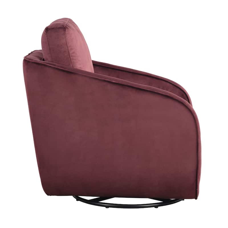 Studio Living Landon Swivel Accent Chair in Velvet Fabric