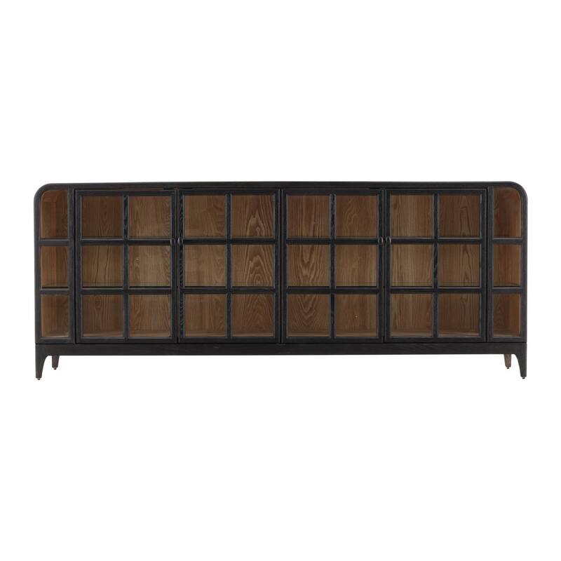 Furniture Classics Avora Chocolate Oak and Glass Sideboard Storage