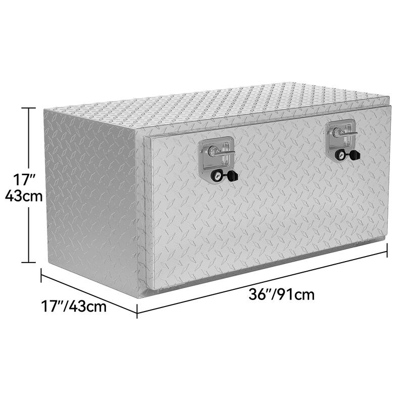 Moasis 24" Aluminum Tool Box Diamond Plate Chest Box
