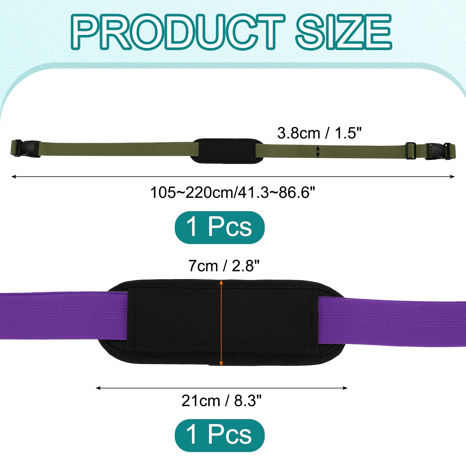 Adjustable Beach Chair Carry Straps, Heavy Duty Replacement Universal Shoulder Straps for Folding