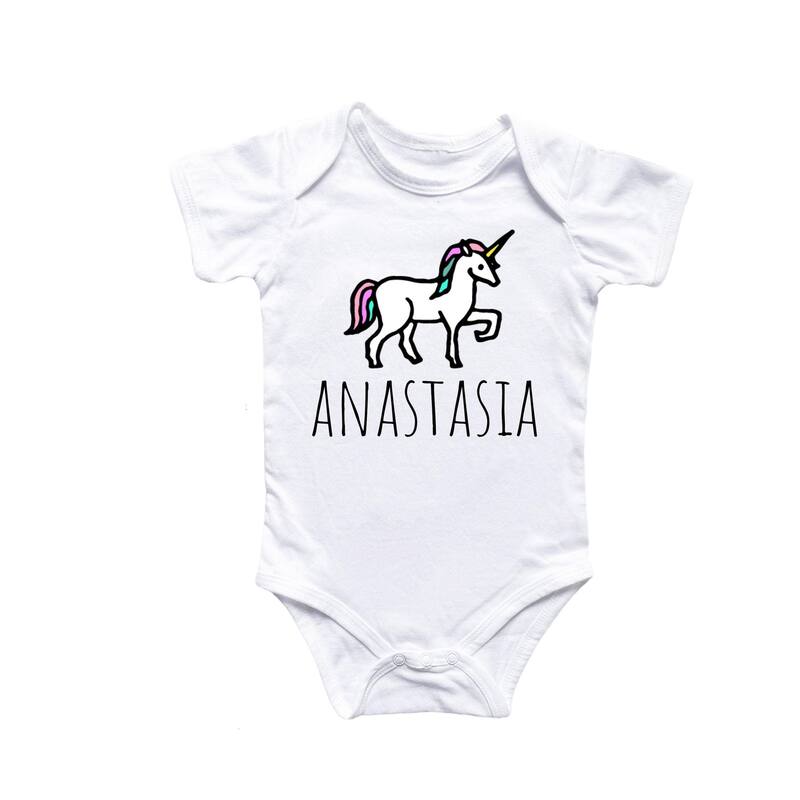 Unicorn - Baby Boy Girl Clothes Infant Bodysuit Funny Cute Newborn 1 - Natural - Newborn