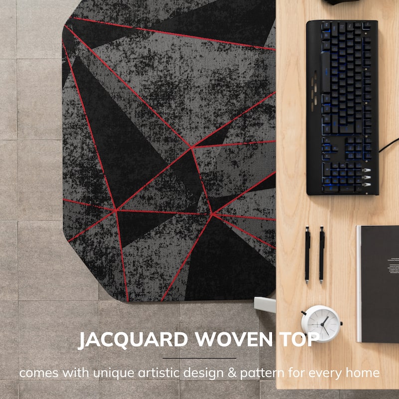 Jani Gaming Chair Mat - Anti-Slip Ergonomic Rug and Chairmat Combo for Home Office, Hard Floor Protector with Smooth Glide