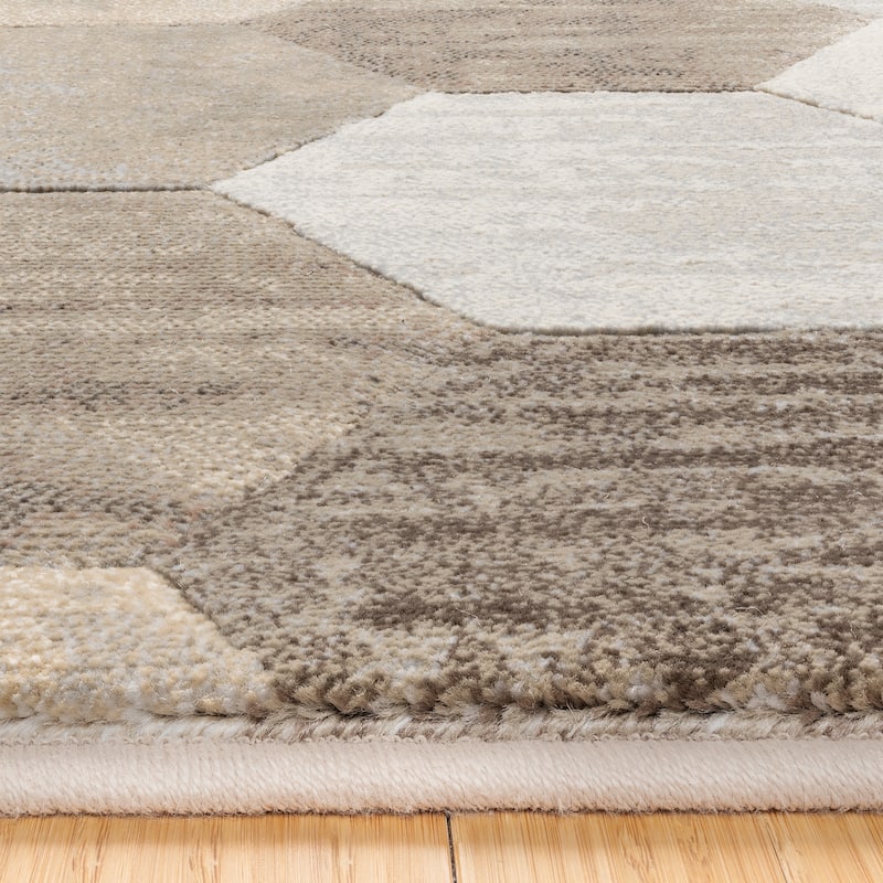 Gertmenian Blayne Polypropylene Modern Designer Geometric Floral Area Rug Collection