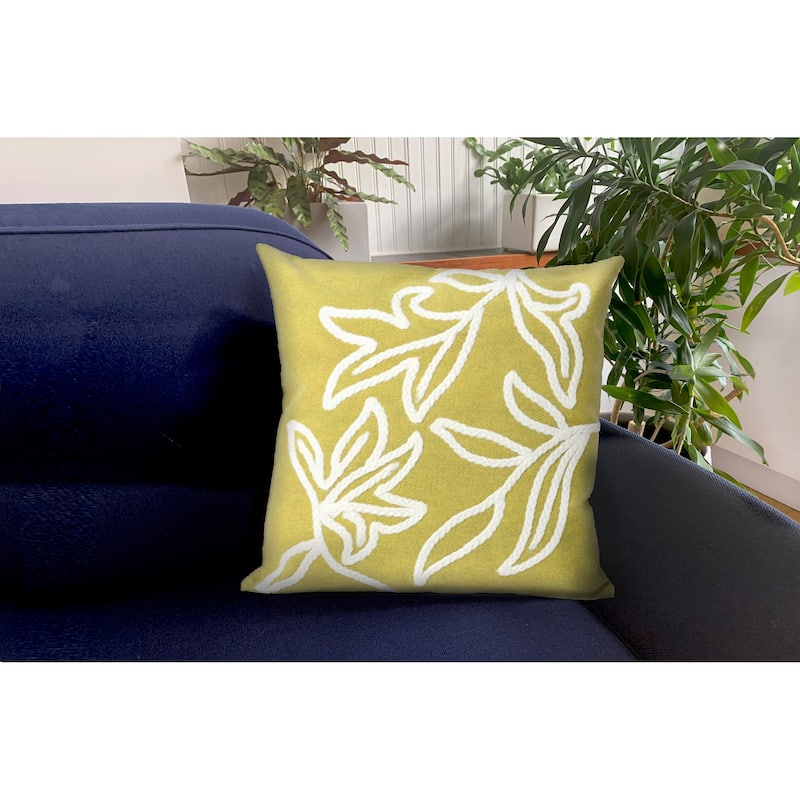 Liora Manne Visions I Windsor Indoor/Outdoor Pillow Lime 20" Square
