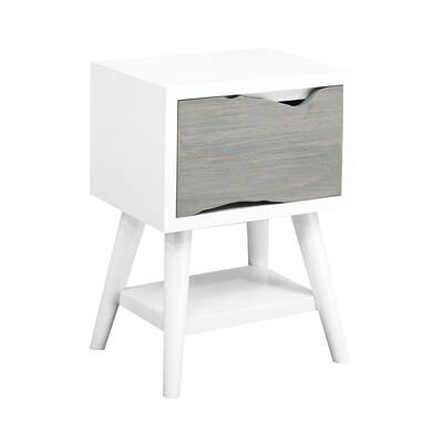 Craster Avenue - 22 Inch Small 1-Drawer Side Table Grain De Bois Blanc/Henna/Henna Finish