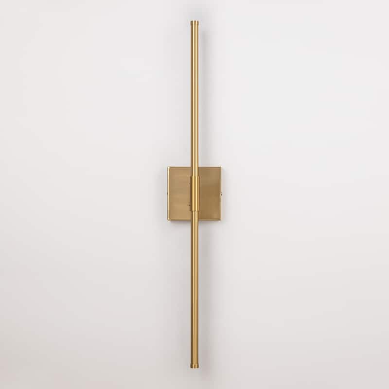 1-Light Black/ Gold/ Nickel Modern Long Linear Strip Wall Sconce Dimmable LED Bathroom Vanity Light