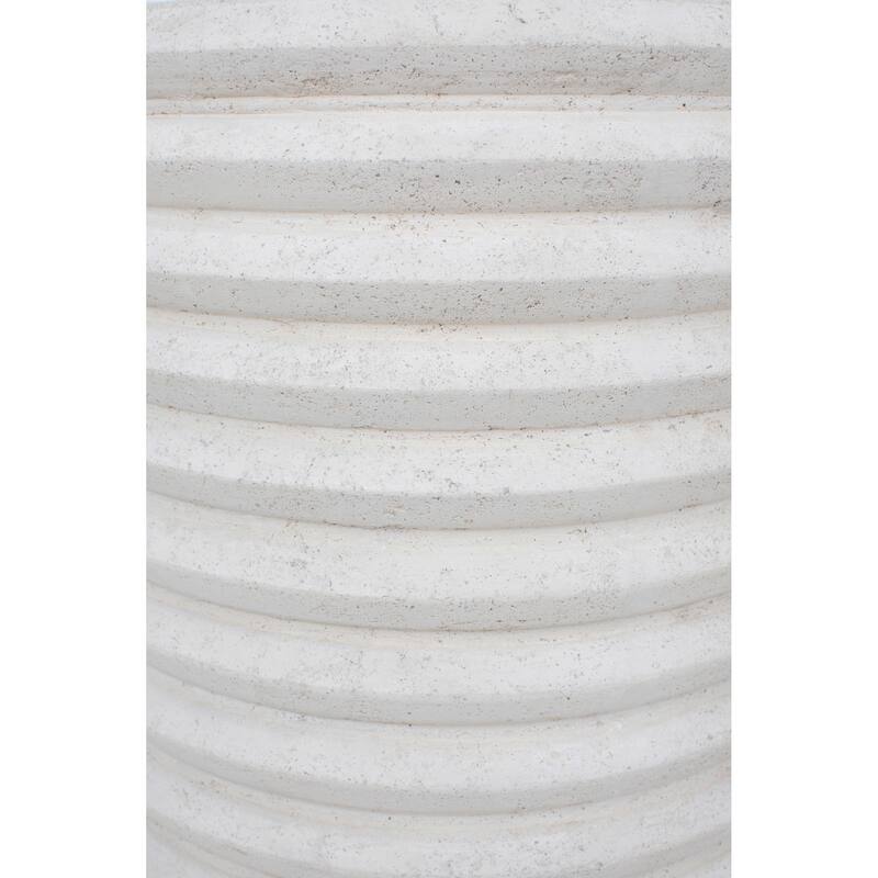 Swirling Side Table - 19" - Natural White