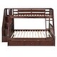preview thumbnail 5 of 9, Stylish and Functional Design Wood Bunk Bed with Maximized Storage Space and Safety Guaranteed, Brown