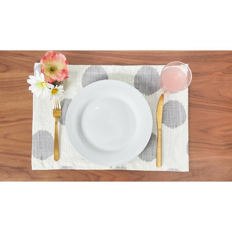 Dot Cotton Placemat Set of 6 - Machine Washable