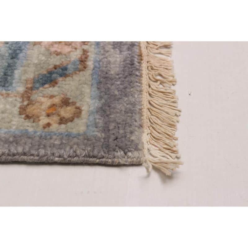 ECARPETGALLERY Hand-knotted Modern Oushak Grey Wool Rug - 7' 8" x 10' 2"