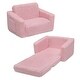 preview thumbnail 3 of 9, Cozee Flip-Out Sherpa 2-in-1 Convertible Chair to Lounger for Kids