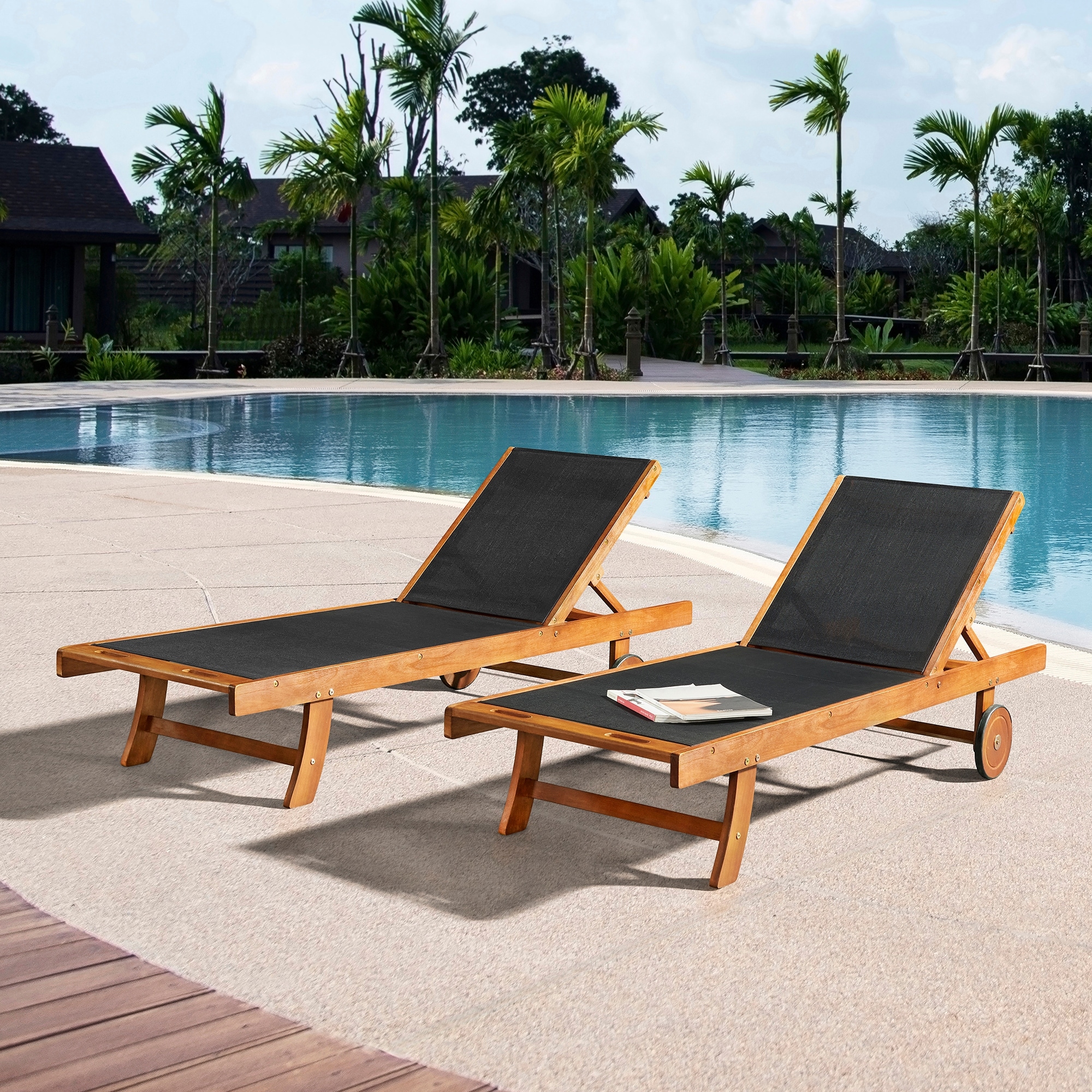 Wooden sun chairs new arrivals loungers