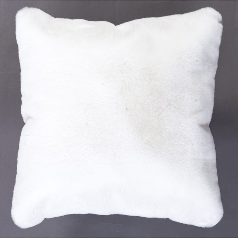 Faux Rabbit Collection Solid Square Pillow - (20" x 20")