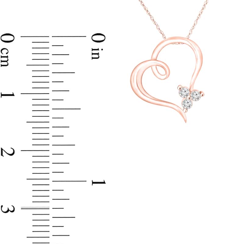 1/15 Cttw Natural Diamond 14KT Pink Gold Pendant