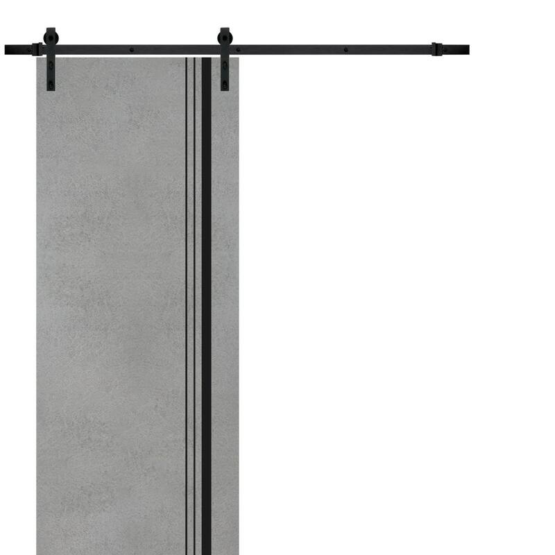 Double Bi-fold Doors Planum 0011 Grey Matte with Sturdy Tracks - 30" x 80"