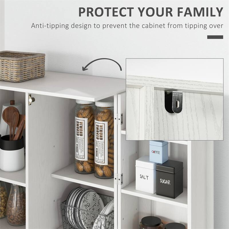 Kitchen Pantry Storage Cabinet,14-Tier Freestanding Kitchen Cupboard