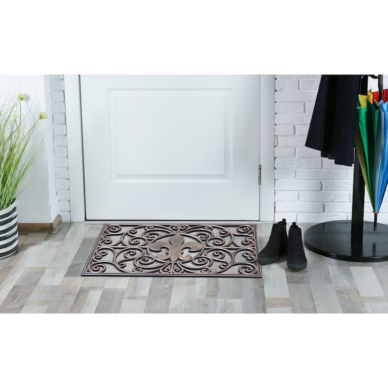 A1HC First Impression, Natural Rubber Doormat, Non-Slip, Durable, Heavy Duty Rubber Mat, 18"X30"