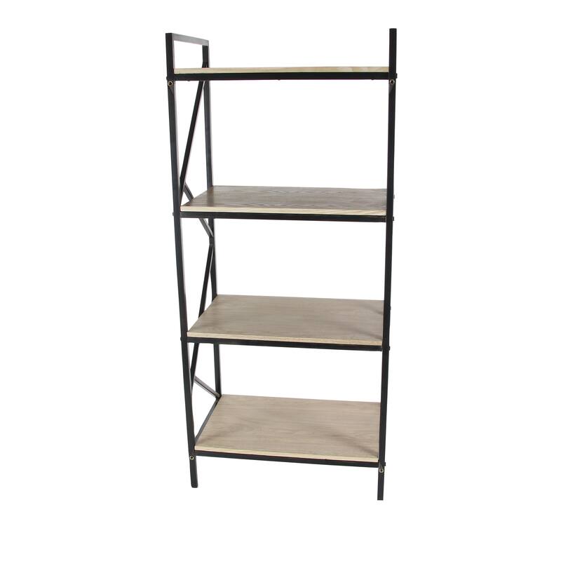 Black Wood Industrial Shelving Unit 56 x 25 x 15 - 25 x 15 x 56