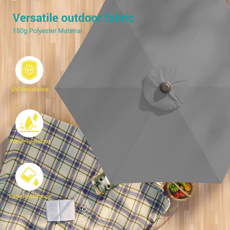 Bonosuki 7.5-foot Waterproof Sunshade Canopy Patio Umbrella