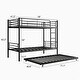 preview thumbnail 5 of 8, Twin Bunk Bed with Trundle Metal Bunkbeds with Ladder