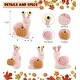 preview thumbnail 2 of 4, DolliBu Super Soft Pink Snail Stuffed Animal with Pumpkin Plush Decor - 5.5 inches