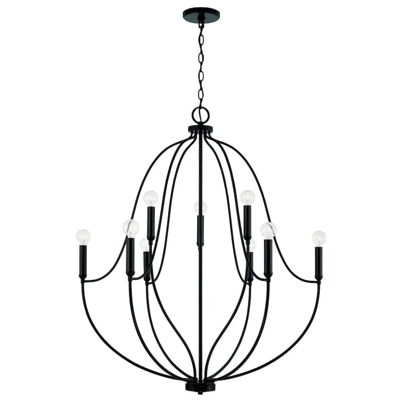 Madison 9-light Chandelier - Matte Black