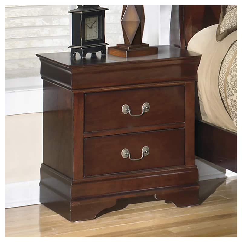 Alisdair Two Drawer Dark Brown Nightstand