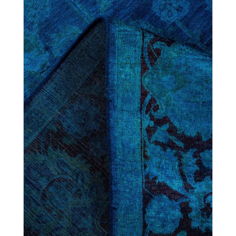 Fine Vibrance, One-of-a-Kind Hand-Knotted Area Rug - Purple, 4' 6" x 7' 3" - 4' 6" x 7' 3"