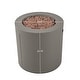 preview thumbnail 11 of 9, Aegean 24" Round Propane Fire Table in Mist Gray by Real Flame