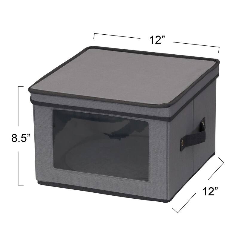 Household Essentials Dinner Plate Storage Box - 12.0"L x 12.0"W x 8.5"H