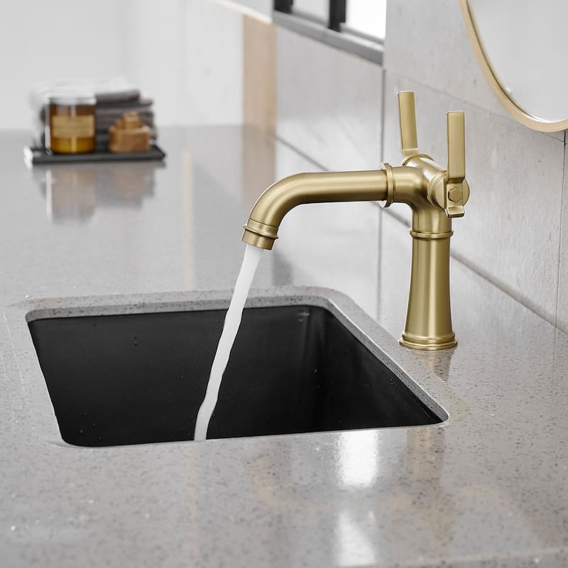 Industrial Style Two Handle Bathroom Faucet
