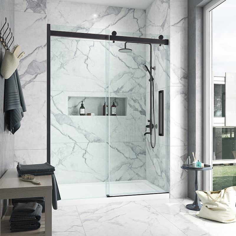 Bel Soft-Close 2-Piece Base Door Rectangular Alcove Shower Kit