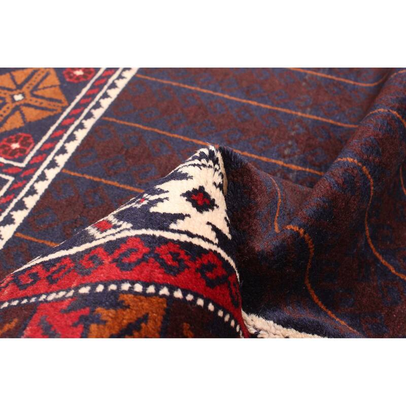 ECARPETGALLERY Hand-knotted Teimani Dark Navy Wool Rug - 2'10 x 4'9