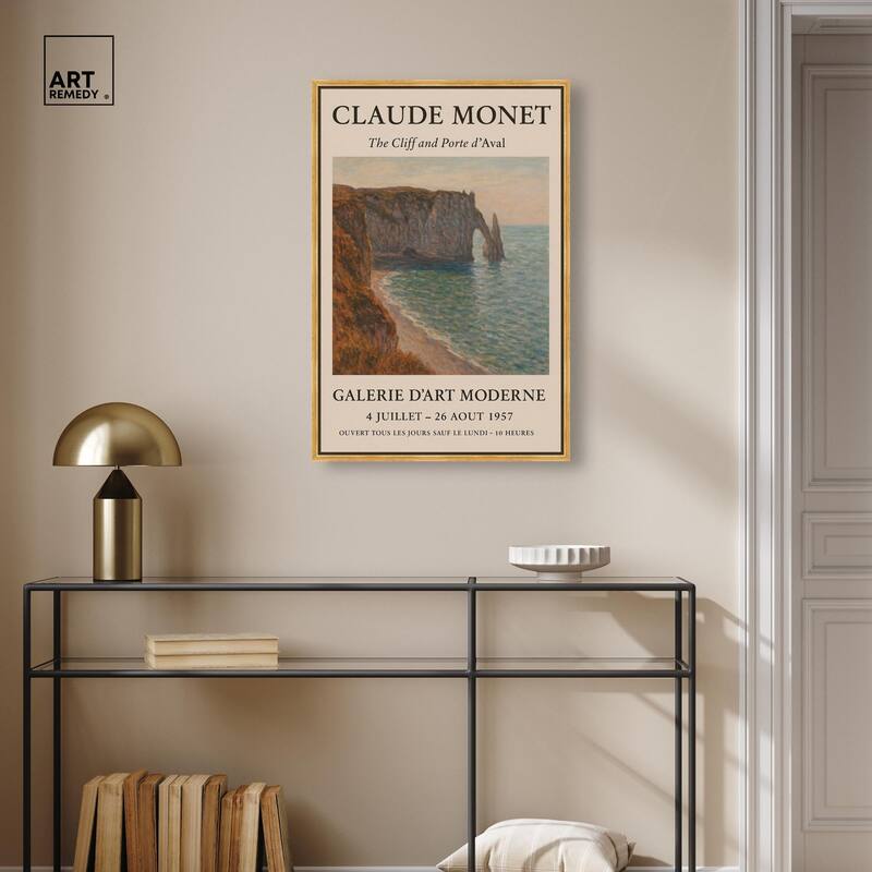 Monet's Seascape Canvas by Art Remedy