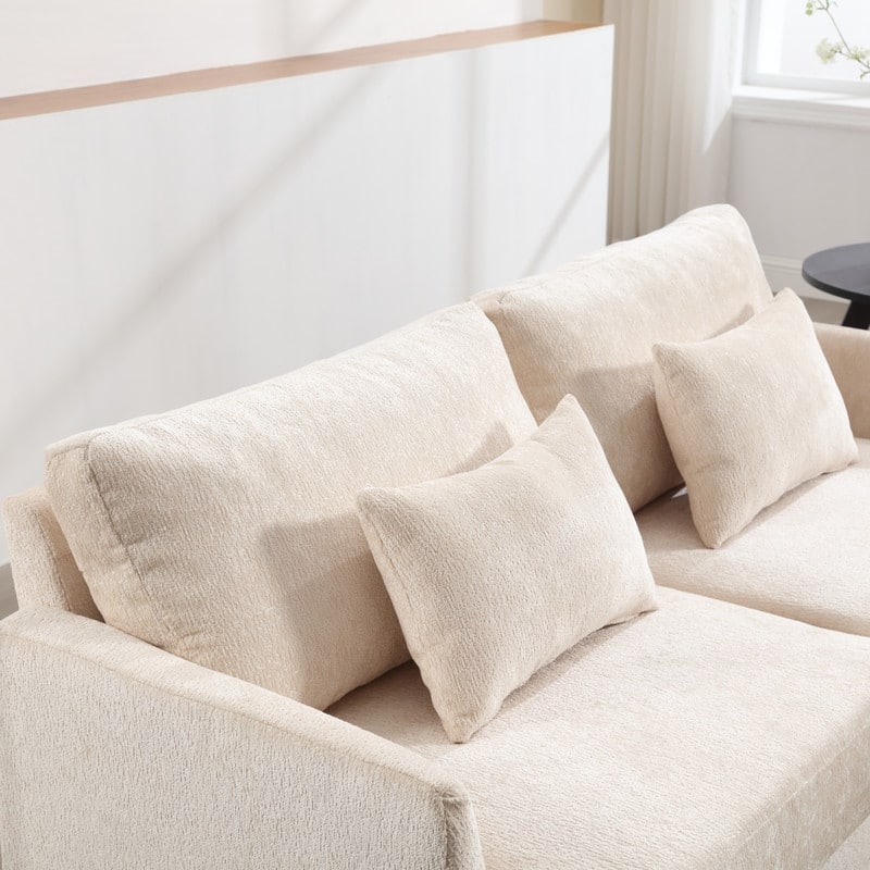 Modern chenille Fabric Loveseat, 2-Seat Upholstered Loveseat Sofa Modern Couch