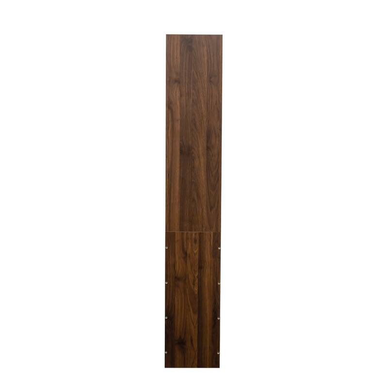 70.87" H Display Storage Cabinet, 4-Tier Shelf, 3 Side Drawers & 4 small display shelves, Modern Wooden Tall Bookshelf Bookcase
