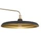 preview thumbnail 8 of 6, Hunter Moriso Matte Black and Modern Brass Pendant - Contemporary