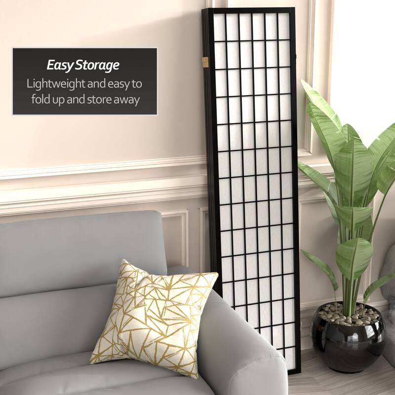 Wood and Rice Paper Windowpane Shoji Screen (China)