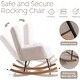 preview thumbnail 25 of 33, HOMYKA Teddy Rocking Chair Nursery Glider Modern Accent Armchair with High Backrest